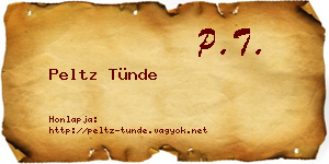 Peltz Tünde névjegykártya