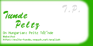 tunde peltz business card